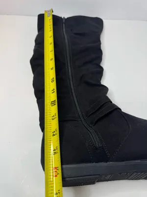 Joe Boxer Black Vegan Suede Boots Womens Size 10M thumbnail 5