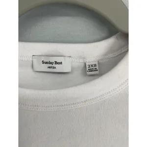 Sunday Best Aritzia Womens Dachshund Ribbed Baby Tee White 2XS thumbnail 4