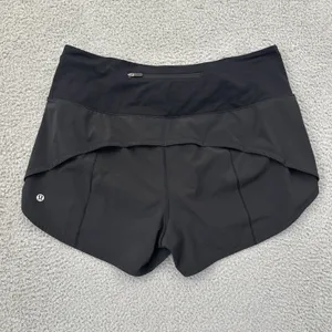 Lululemon Speed Up Shorts High Rise 4" Black Athletic Athleisure Women's 10 thumbnail 2