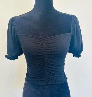 New Urban Outfitters black square neck top thumbnail 1