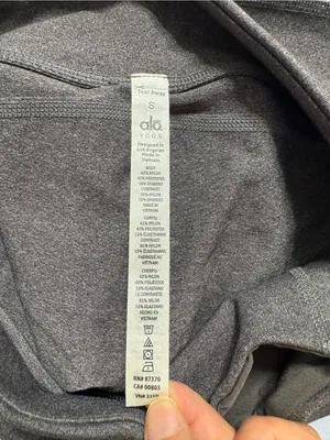 ALO Yoga Colorblock Leggings in Charcoal Mauve White Size Small thumbnail 4