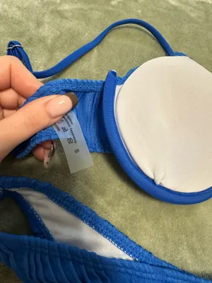 Blue Textured Bikini Set thumbnail 5