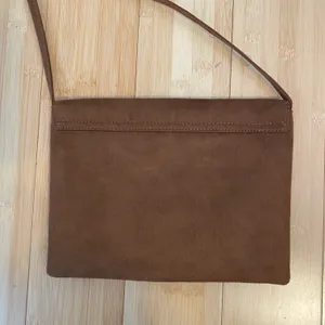 Never Worn Brown Suede Envelope Crossbody Bag thumbnail 3
