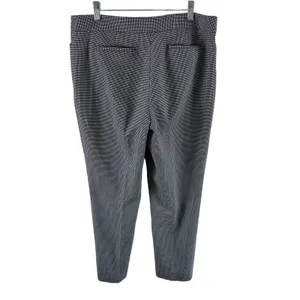 Anne Klein Black White Checkered Cropped Tapered Leg Ankle Fit Trousers‎ Size 8 thumbnail 2