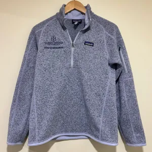 Patagonia Womens Better Sweater 1/4 Zip Fleece Pullover in Purple Blue Sz Medium thumbnail 1