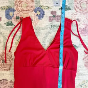 Vintage Wet Seal Y2K Babydoll Midi Dress‎ Medium Red Asymmetric Hem Fairy Vamp thumbnail 10
