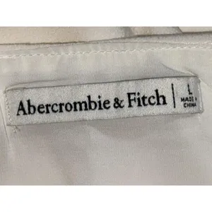 Abercrombie & Fitch White Polyester Side Slit Micro Mini Skirt Womens Size Large thumbnail 3