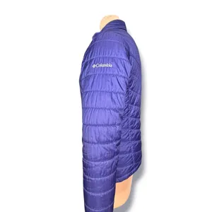 Columbia Omni-Heat Puffer Jacket Womens Medium Purple Quilted Full Zip Coat thumbnail 3