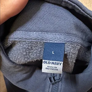 Old Navy Blue Quarter Zip Crewneck Front Pocket thumbnail 4