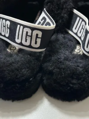 UGG black Fluff Yeah Slide Slippers size 9 thumbnail 6