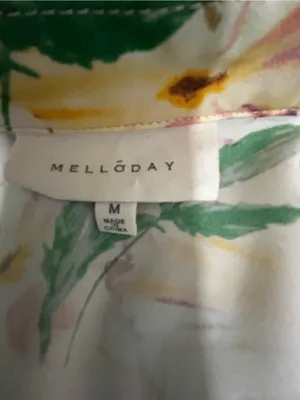 Melloday Floral Button-Front Shirt Dress prairie cottage fairy garden party thumbnail 11