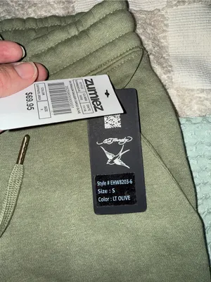 Ed Hardy Women Dragon Dagger Fleece Cargo Pants Small EHW8203-6 Olive Green thumbnail 5