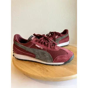 Puma Maroon Gray Genuine Suede Leather Lace Up Sneakers Shoe Size 8 Women's thumbnail 10
