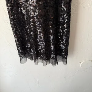 Wildcat Black Sequin Tank Top L‎ Y2K Fairy Grunge Mesh Going Out Top thumbnail 3