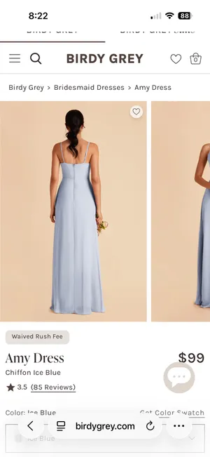 Birdy Grey Bridesmaid Dress Ice Blue thumbnail 3