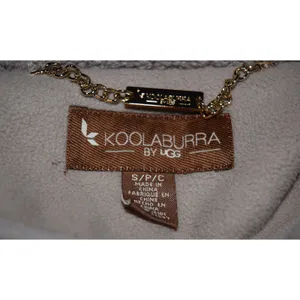 Kookaburra UGG Women's‎ Cozy Fleece Coat Hooded Zip Up Sherpa Trim Taupe Medium thumbnail 10