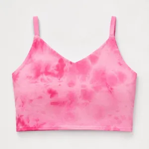 Lululemon Bend this front to back bra cami spaghetti straps A-C Strawberry Smoothie S/M NWT thumbnail 1