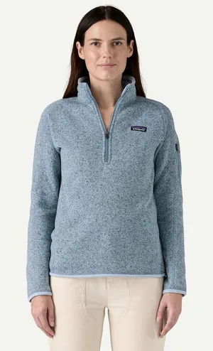 Patagonia Women's Heathered Sky Blue Half-Zip Fleece Pullover thumbnail 1