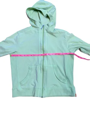 Lucy Lime Green Zip Up Light Weight Hoodie Medium thumbnail 4
