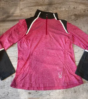 Spyder Pink Half-Zip Athletic Pullove thumbnail 1