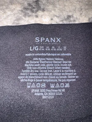 SPANX by Sara Blakely High Rise Ankle Leggings Black Solid Compression thumbnail 2