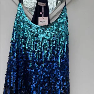 Marigold Sequin Ombre Camisole - Teal to Navy thumbnail 4