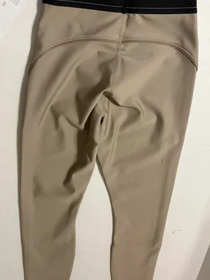 Alo XXS airlift high waist suit up legging gravel brown tan women’s black waist thumbnail 4
