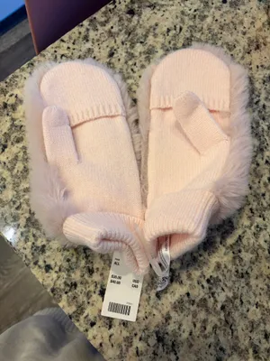 Urban Outfitters Fur Mittens Gloves Sherpa Faux Lining thumbnail 1