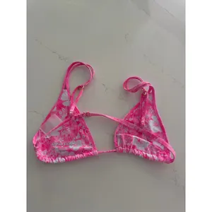 Kulani Kinis Bind Tie Halter Bikini Top in Island Blush Size Medium thumbnail 4