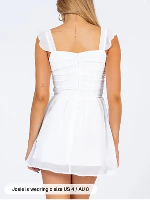 PRINCESS POLLY So Sweet Mini Dress in White thumbnail 3