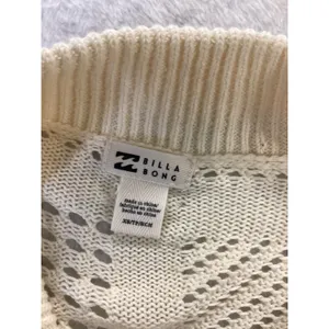Billabong S/S Cool Down Sweater White‎ Crochet Button Up Cardigan XS 24B073505 thumbnail 2