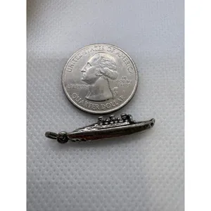 Vintage Sterling Silver Queen Mary Ocean Liner Ship Charm 3.27g Nautical Souv thumbnail 7
