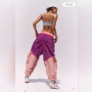 FP Movement by Free People Purple & Pink Colorblock Jogger Track Pants thumbnail 2