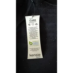Kensie Jeans High Rise Stovepipe Black Rhinestone Jeans Size 4/27 thumbnail 3