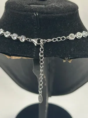 CZ Bezel Set Tennis Chain Silver 6mm 18 Inch No Pass Womens Waterproof New thumbnail 4
