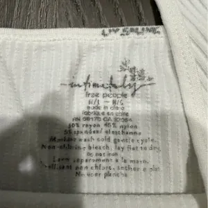 Free People White Solid Rib Brami thumbnail 5