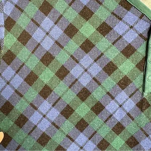 Little Sleepies Bamboo‎ Women’s Navy Green Tartan Plaid Pajama Top Size Small thumbnail 5