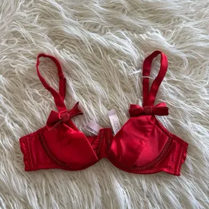 Victoria’s Secret Dream Angels Twinkle Bows Satin Bra Bright Vermillion Small thumbnail 4