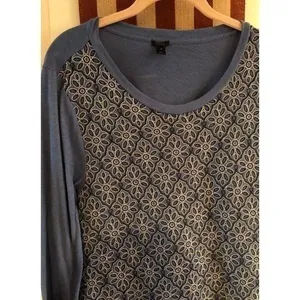 Jcrew shirt‎ blue lace size 12 New thumbnail 2