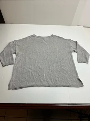 Pact Womens Grey Gray Lightweight‎ Pullover Sweater 100% Organic Cotton Large thumbnail 9