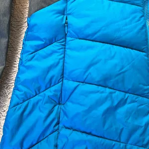 Columbia Termal Coil mid length coat Teal blue w/gray sleeves/side detail Size M thumbnail 3