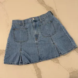 Madewell Pleated Denim A-Line Mini Skirt Women’s 27 Stilecroft Blue Wash Cotton thumbnail 5