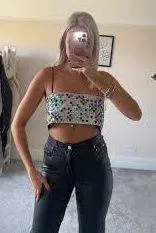 ZARA NWT  SHIMMERY CROP TOP thumbnail 10