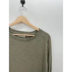 We The Free Arden Extra Long Cotton Top Washed Army‎ Green Long Sleeve Women XS thumbnail 5