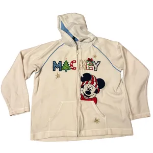 Vintage Disney Holiday Full Zip Fleece sweater Size XL thumbnail 1