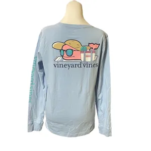 Women's Vineyard Vines Shirt, M, Light Blue thumbnail 2