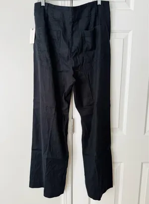 Anthropologie Maeve The Colette Linen Blend Wide-Leg Crop Pants, Size 33 Tall thumbnail 10