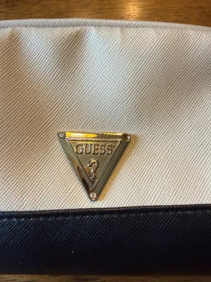 GUESS Beige Black Pouch Bag thumbnail 2