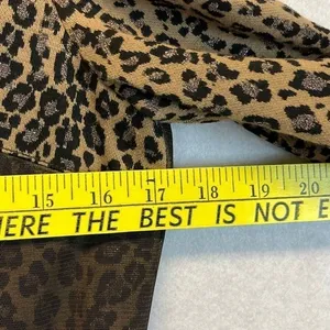 ANTONIO MELANI Dress Size 6 Black Brown‎ Sparkle Leopard Print 3/4 Sleeve V Neck thumbnail 7