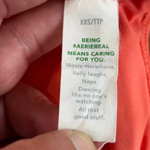 Aerie Ribbed Cut Out One‎ Piece Swimsuit Coral Peach XXS Full Coverage Monokini thumbnail 5